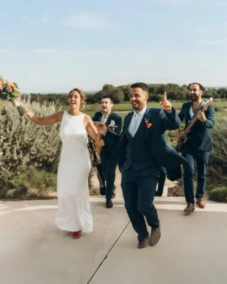 Our beloved couple, M & F, entering the drinks reception in style with The Serenades ✨ 

Venue: @domaine_saint_augustin 
Photo: @leshistoiresda 

 #Roamingband #luxuryevents  #strollingband #eventplanner  #luxuryentertainment #weddingplanner #acousticband #luxuywedding #destinationwedding #privateparty

Proud member of @theroamingagency
